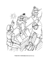 A coloring page of the titanic